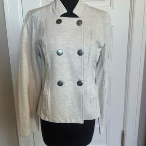 CAbi Women's Cream Double-Breasted Blazer